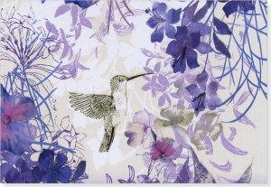 Hummingbird with Purple Flowers Notecards