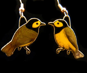 Hooded Warbler Jabebo Earrings