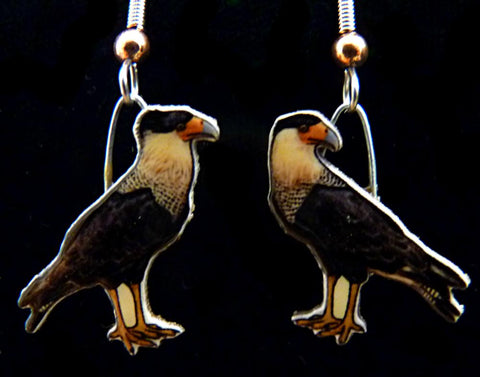 Crested Caracara Jabebo Earrings