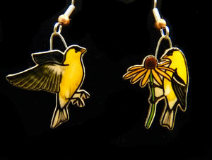 American Goldfinch Jabebo Earrings