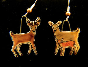White-tailed Deer Jabebo Earrings