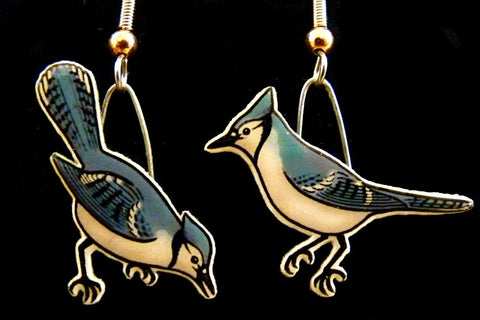 Blue Jay Jabebo Earrings