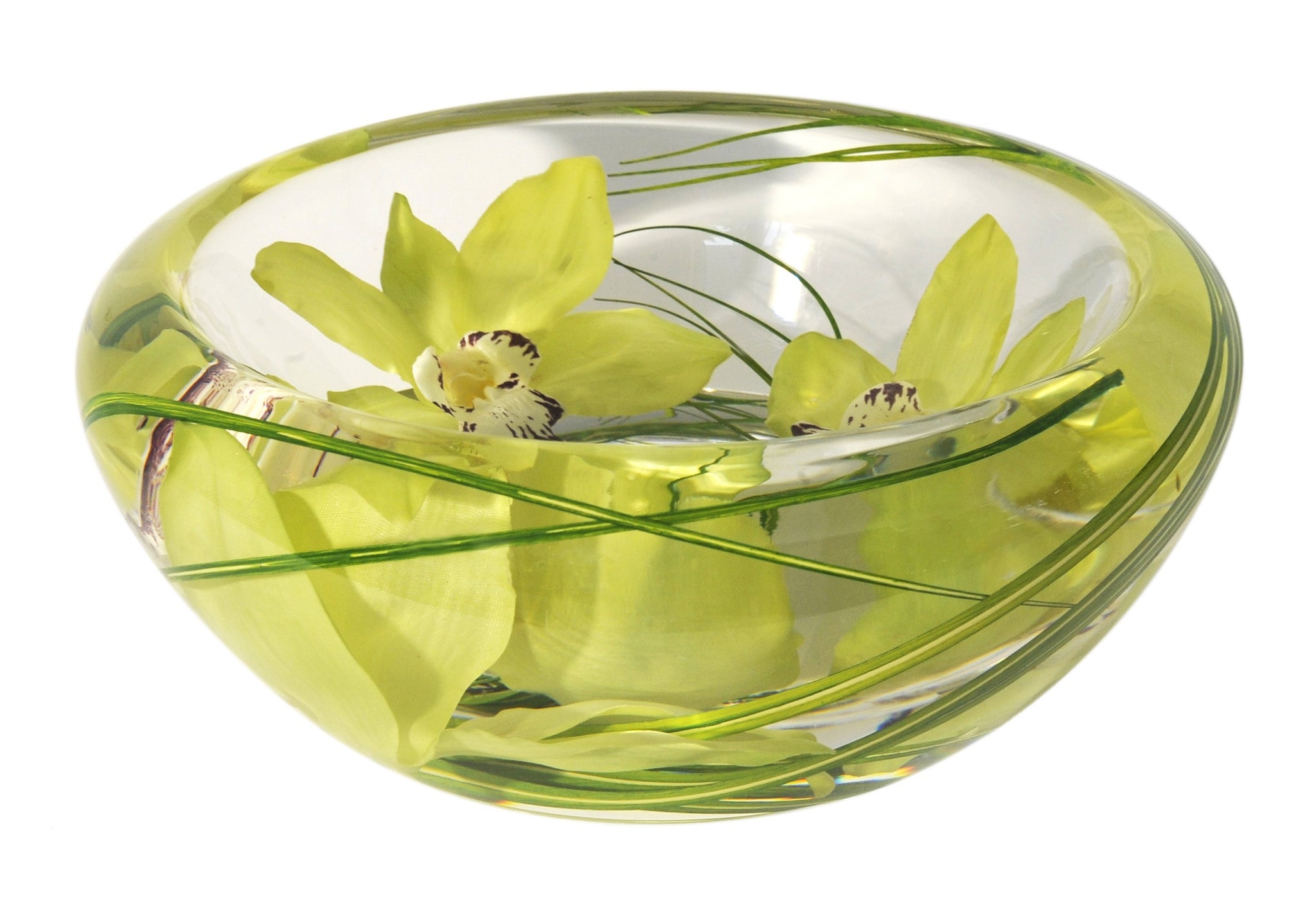 Green Cymbidium Bowl (Medium)