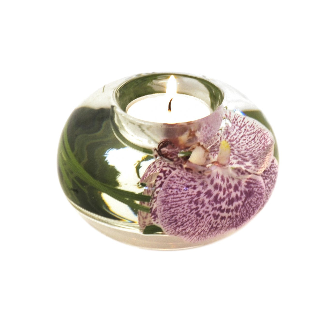 Spotted Purple Orchid Tea Light Holder (Small)
