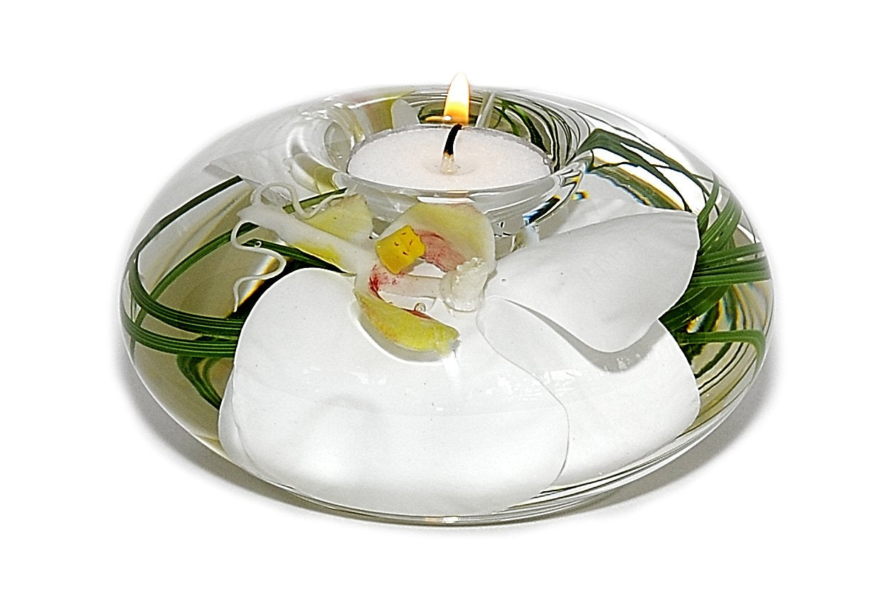 White Phalaenopsis Tea Light Holder (Large)