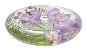 Lavender Spotted Phalaenopsis Bowl (Large)