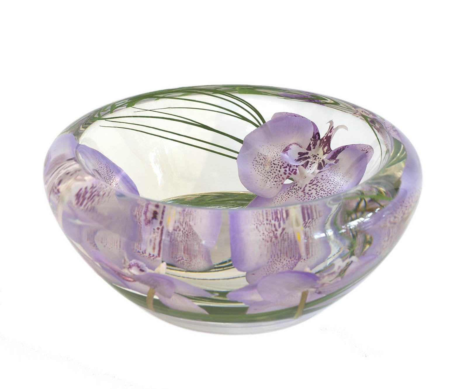 Lavender Spotted Phalaenopsis Bowl (Medium)