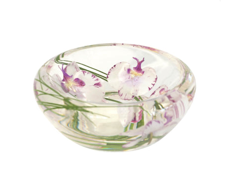 White Lavender Phalaenopsis Bowl (Medium)