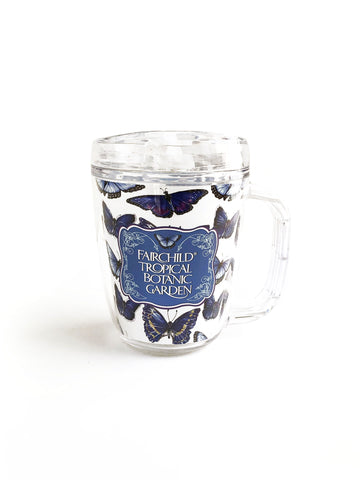 Blue Butterflies FTBG Coffee Mug w/Lid